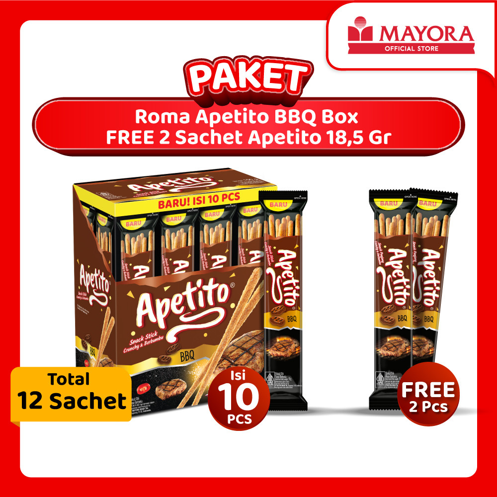 

Paket Roma Apetito Box BBQ FREE 2 Sachet Apetito 18,5 Gr