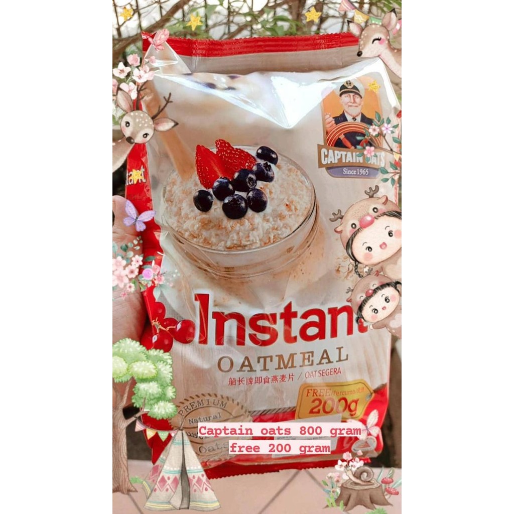 

CAPTAIN OATS INSTANT 800gr Free 200 gram ( Merah)