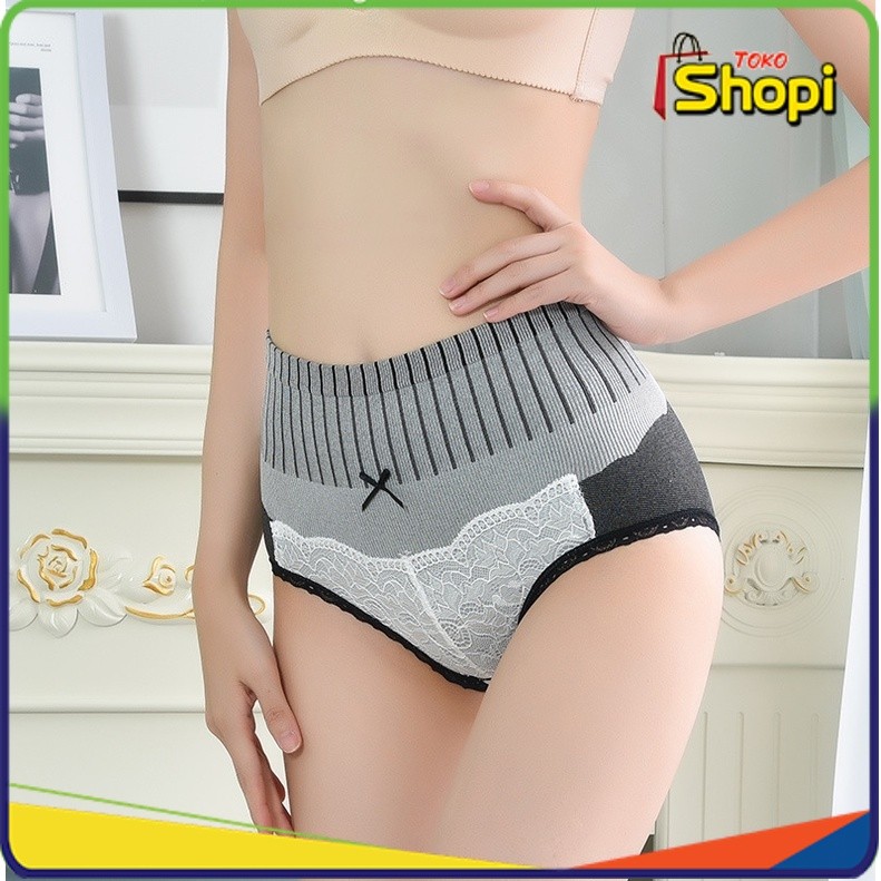 Sexy Celana Dalam Renda Lace Wanita Brief Women High Waist Panty 𝕋𝕊 517