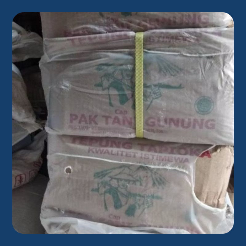 

Tepung Sagu Tapioka Tani Cap Pak Tani Gunung 1 Dus isi 20 Bungkus @500gr