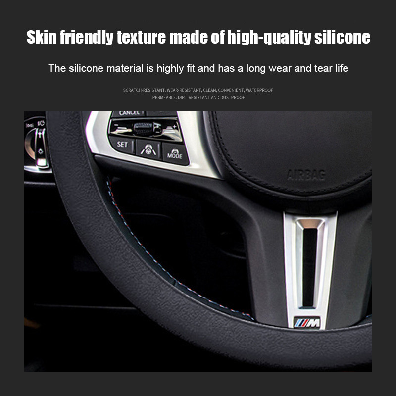 [PREMIUM ORIGINAL] Cover Stir Mobil Universal Bahan Silicon Sarung Stir Mobil Silikon 30-40cm 38cm 4