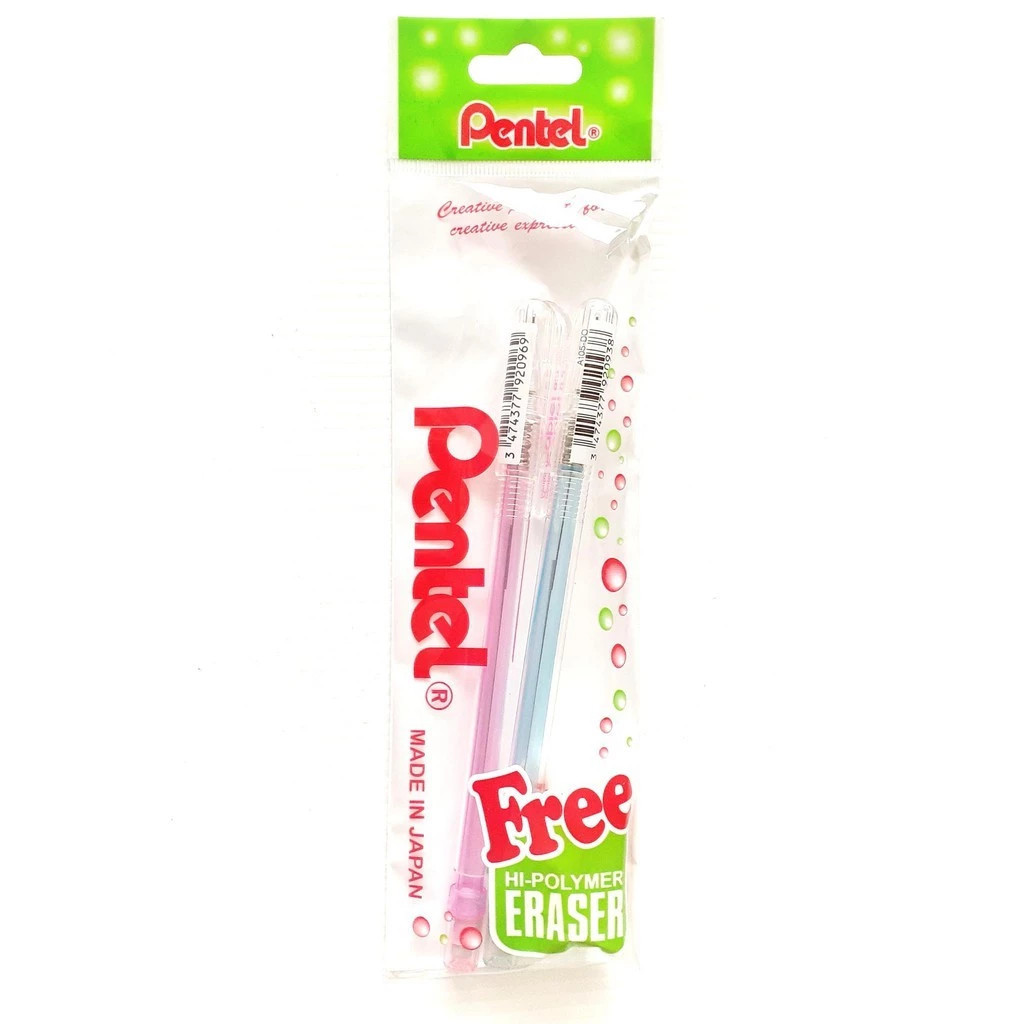 

Pentel Pensil Mekanik 1 Set Isi 2Pcs 0.5mm FREE Penghapus 1Pcs