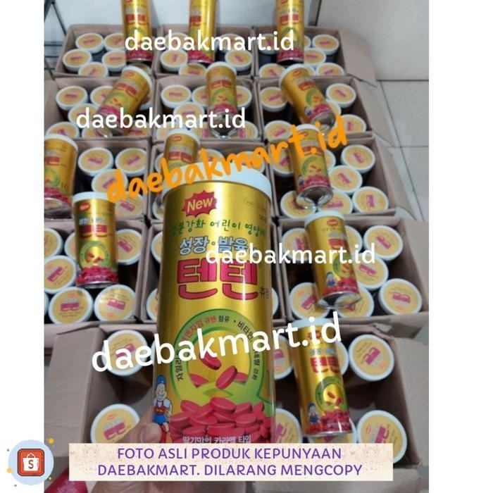 

dijual TENTEN CHEWABLE TABLET VITAMIN KOREA isi 120 PCS GROWTH VIT - Kaleng Bagus