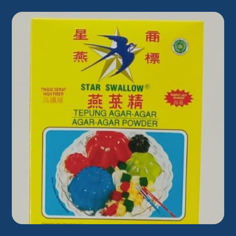 

Agar agar Star Swallow Plain/bening (Promosi pembelian 2 box)