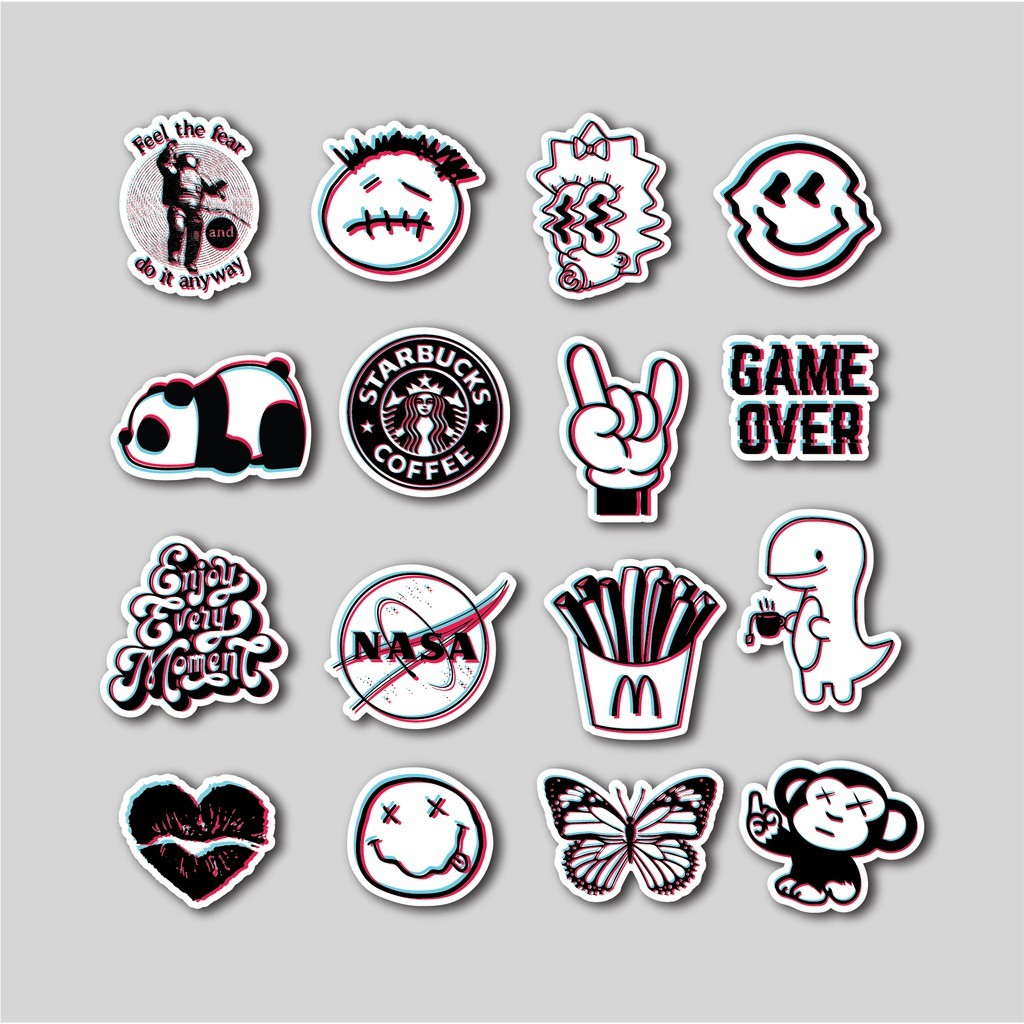 

Sticker Pack Glitch | Sticker Tumblr | Stiker Laptop Koper Helm