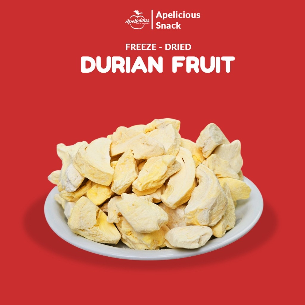 

TERLARIS APELICIOUS Freeze Dried Durian - Keripik Buah Durian Kering - Snack , Cemilan