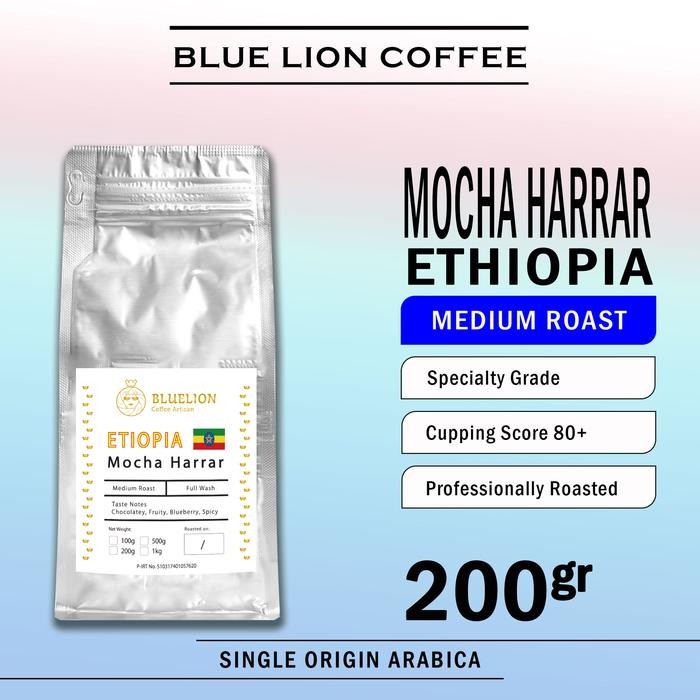 

[Promo] Blue Lion Coffee Ethiopia Mocha Harrar 200 gram Kopi - BIJI