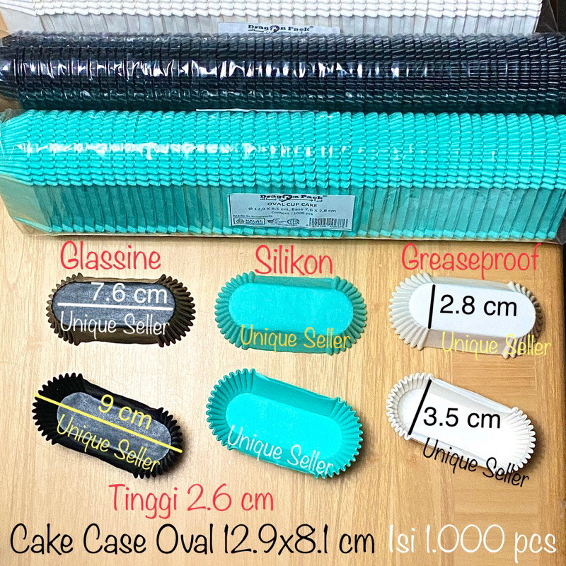 [isi1000] Kertas Alas Risol Risoles Oval 12.9x8.1 cm Medium PUTIH HIJAU HITAM GLASSINE DRAGON PACK /