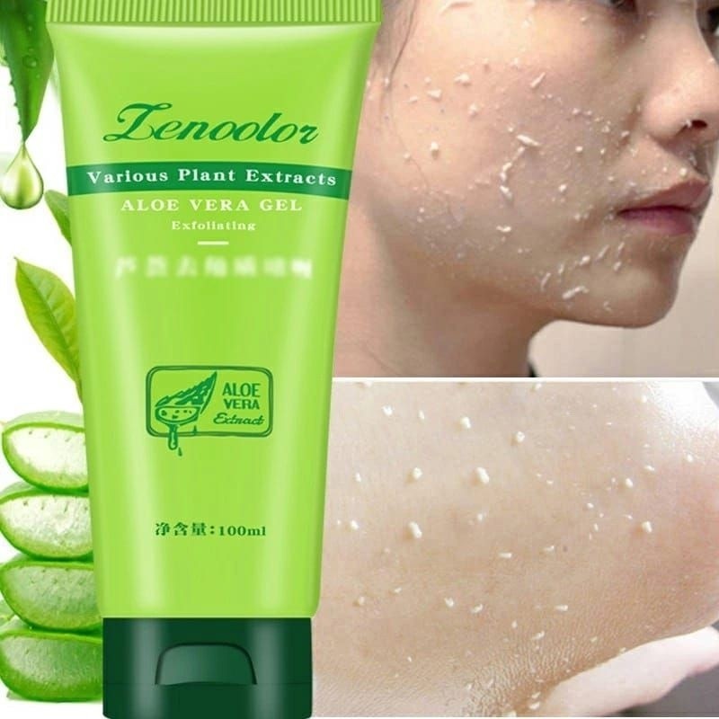 LENCOLOR Aloevera exfoliating peeling gel | Centella asiatica peeling Gel eksfoliasi wajah Perontok daki Menghilangkan sel kulit mati LokaLoka.id