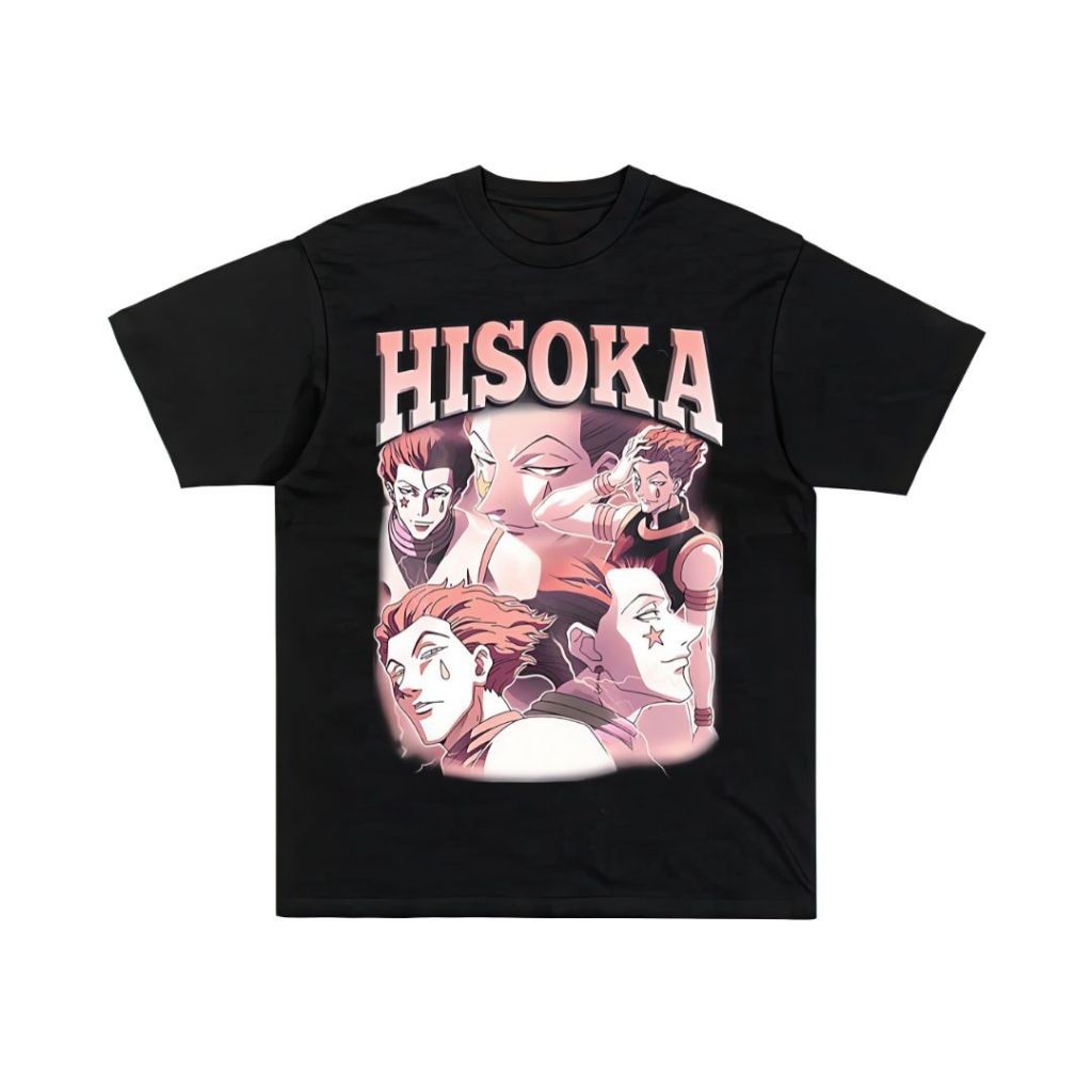 Psycho Crucify "Hisoka" Reguler T-Shirt | Black | Kaos Hisoka | Kaos Hunter x Hunter | Anime | Atasa