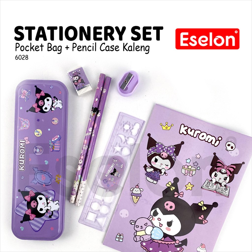 

8in1 Stationery Set Mika 6028 /Paket Alat Tulis Ziplock Karakter