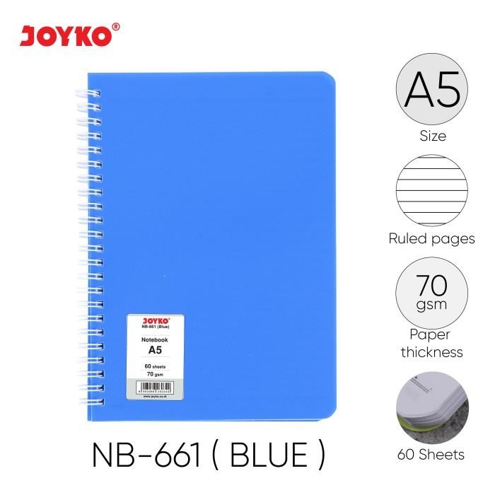 

R P e Ruled Notebook Diary Agenda Buku Catatan Bergaris Joyko NB-661 60 hal - Blue
