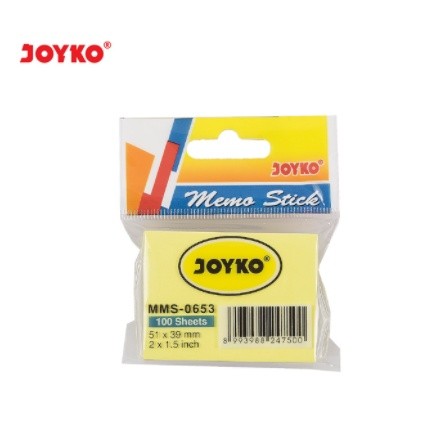 

MEMO STICKY NOTE KERTAS TEMPEL JOYKO MMS-0653 MMS-653P ALAT TULIS PERLENGKAPAN KANTOR WARNA KUNING STICK MMS 0653 653P MMS0653 MMS653P