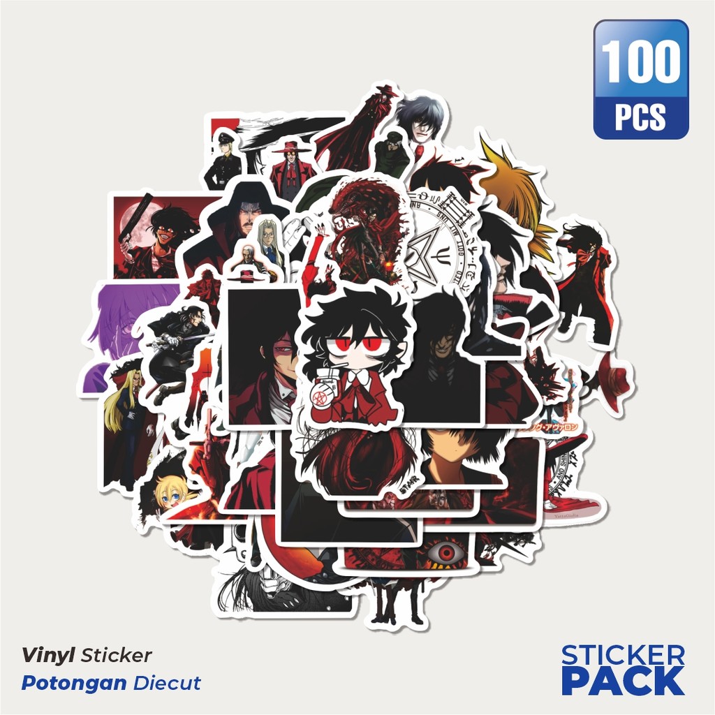 

Stiker Vinyl Sticker Anime Hellsing (Herushingu) Waterproof Aesthetic- Untuk Laptop, Motor, dan Helm - Paper Stationery Pack