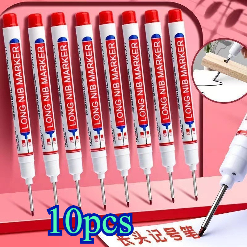 

10PCS Spidol Marker Kepala Panjang 20mm - Tahan Air, Multifungsi, Ujung Panjang untuk Berbagai Keperluan