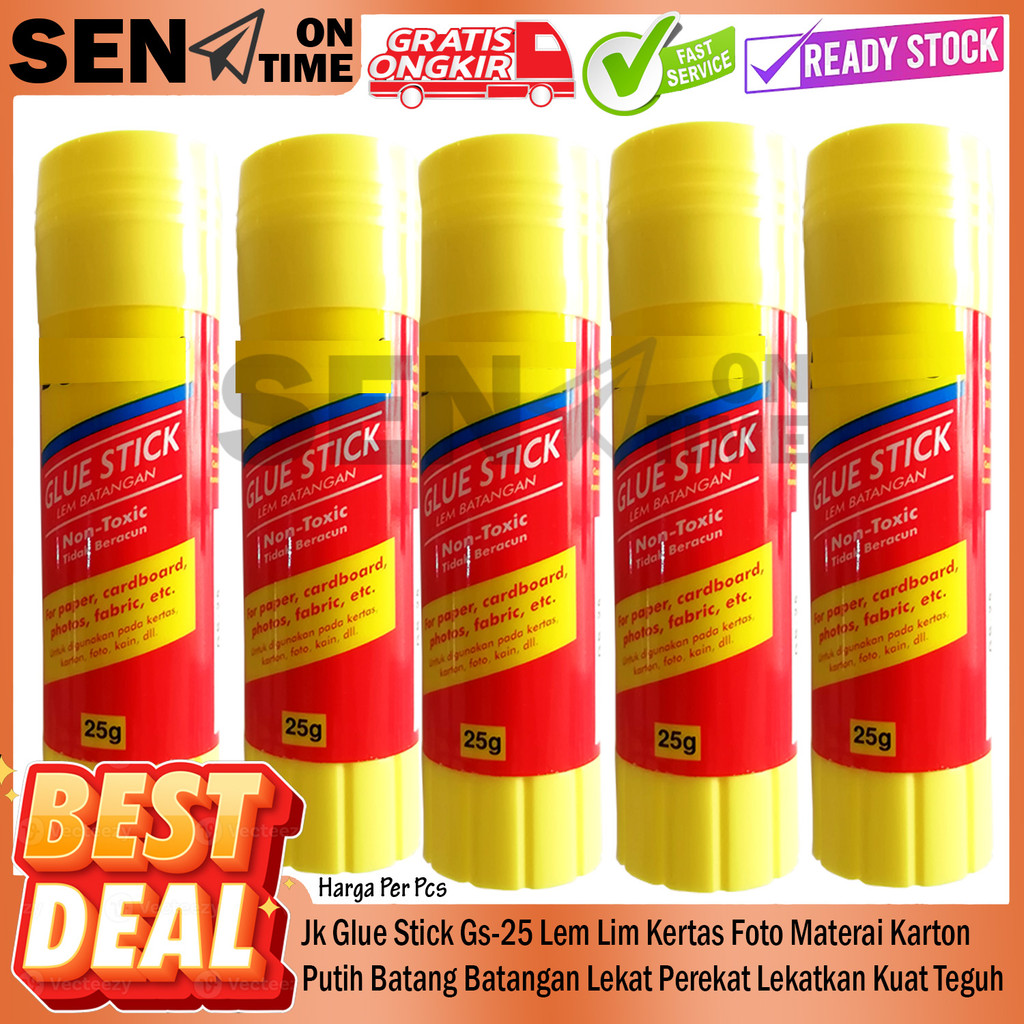 

Jk Glue Stick 25gr Gs-25 Lem Kertas Foto Materai Karton Kain Stik Putar Putih Kecil 25 Gram Lim Batangan Batang Perekat Paper Elem Serbaguna NonToxic Alat Perlengkapan Sekolah Kantor Daya Nra Rekatkan Lekat Perekat Kuat Teguh