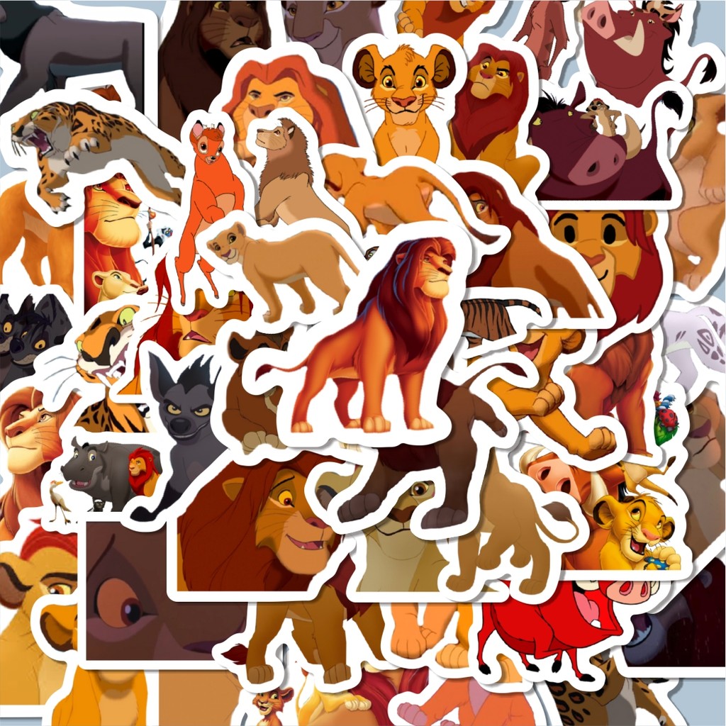 

100PCS Lucu Sticker Kartun The Lion King's Sticker Stiker Aesthetic Stiker Anti Air Stikers Berperekat Waterproof sticker decal buat Motor Helm Buku Journal Koper Casing HP Laptop Botol Minum Hadiah anak