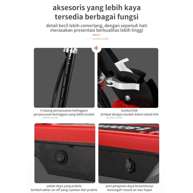 Listrik Dewasa Remaja Portabel Scooter Electric 8KM/H 4.5AH / Listrik Lipat  Sekuter Anak CO