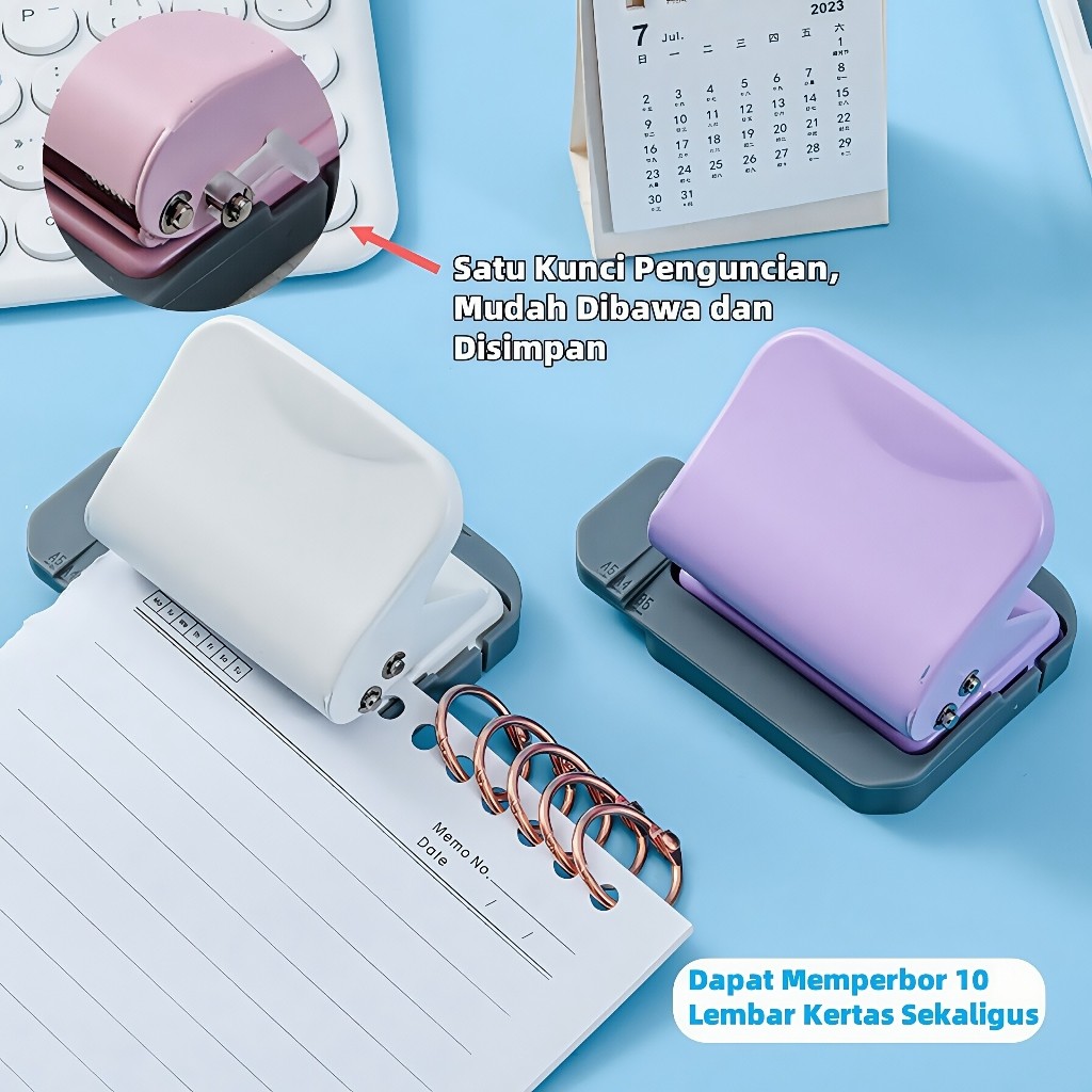 

6 Hole Puncher Handheld Metal Round Paper Punch Hole 6mm for A4 | A5 | B5 Scrapbook Binder