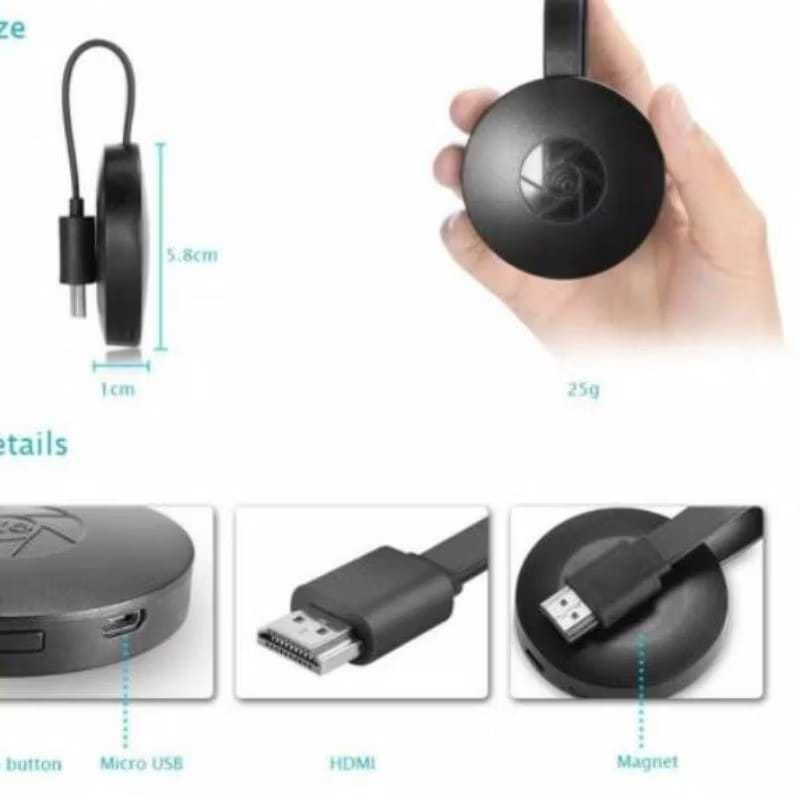 HDMI BT CHROME CAST FOR SMARTPHONE /ALAT UNTUK MENYAMBUNGKAN HP KE TV LED DENGAN WIFI TANPA KABELCO