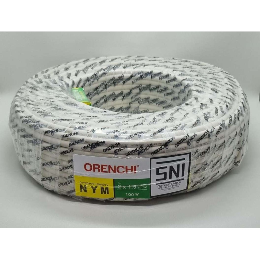 KABEL TEMBAGA ORENCHI NYM HITAM PUTIH PERMETER | Kabel Tembaga Orenchi NYM Putih Hitam Permeter Temb