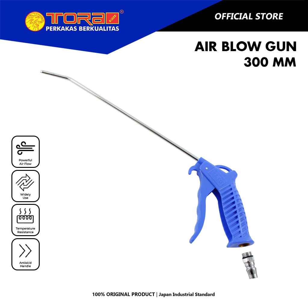 TORA Air Blow Gun 300 mm Nozzle Panjang - Air Blower - Air Duster Semprotan angin kompresor