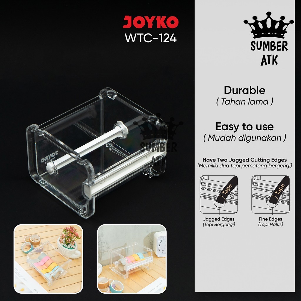 

Washi Tape JOYKO Cutter Pemotong Pita Perekat WTC-124