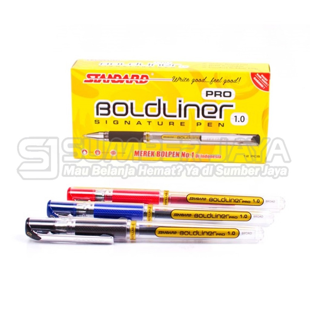 

Pulpen Bolpoint Pen Standard Boldliner Pro 1.0mm Pena Tandatangan