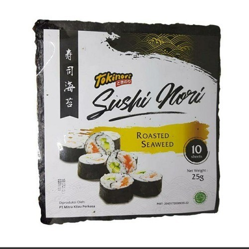 

Rumput Laut Lembaran Tokinori Sushi Isi 10 Kemasan 25 Gram