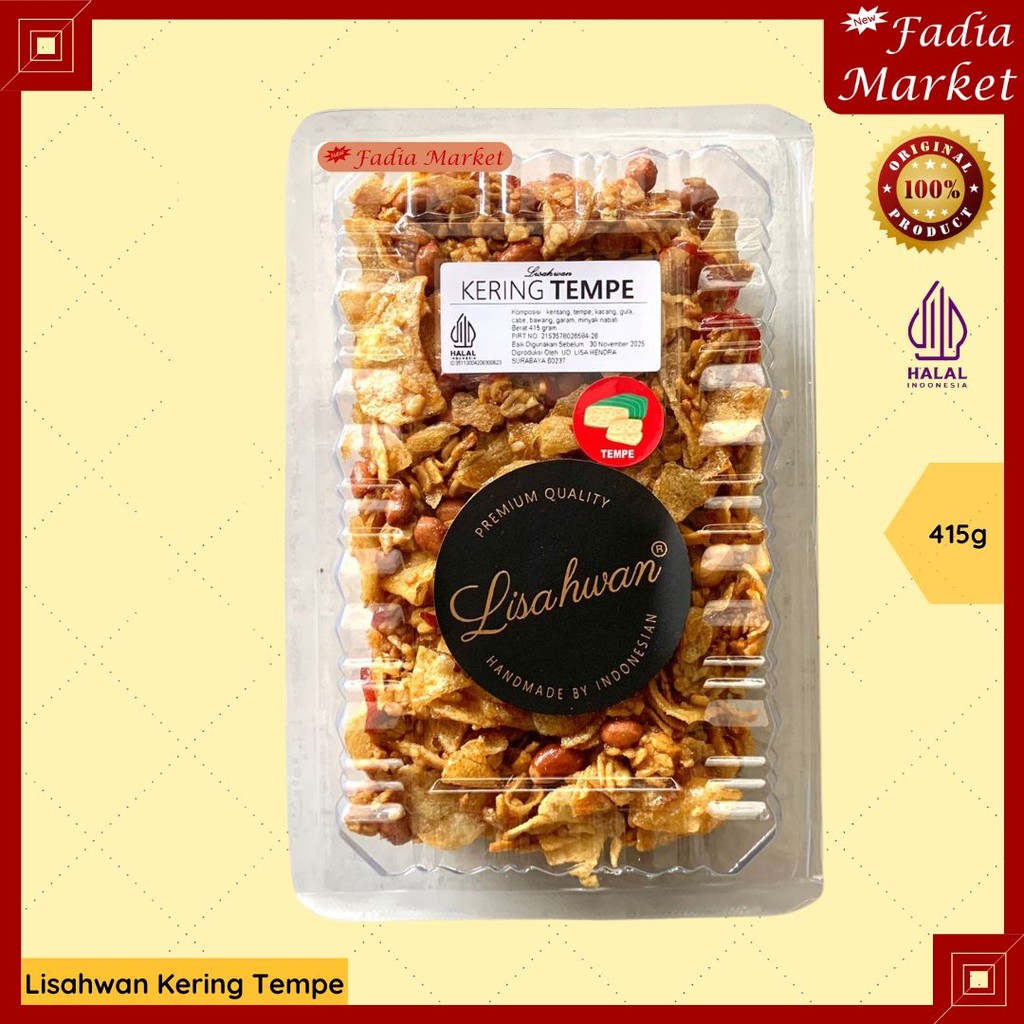 

Lisahwan Sambal Goreng Kering Kentang Tempe Kacang 415g – Camilan Pedas Gurih Premium