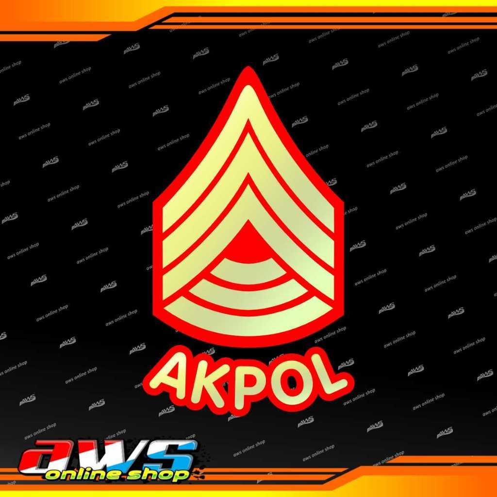 

Sticker Sevron Pangkat AKPOL Emblem Timbul Resin