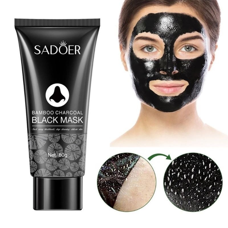 SADOER ACTIVE CARBON BLACK HEAD REMOVER ● MASKER PEEL OFF KOMEDO ● MASKER KOMEDO BAMBOO CHARCOAL Gro