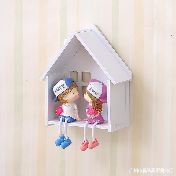 Rak Pajangan Dinding Bentuk Rumah / Rak Pajangan Dinding WPC