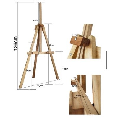 

Easel Sandar Lukis Kayu Jati 120cm 3 Warna
