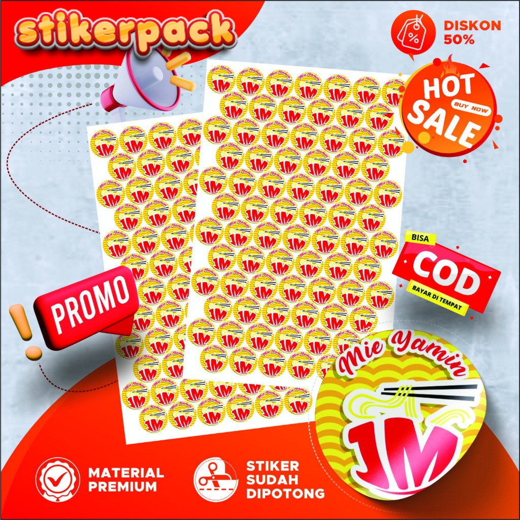 

Custom Stiker Label Makanan Minuman Olshop Logo + Potong | Print Sticker A3 custom label produk viral