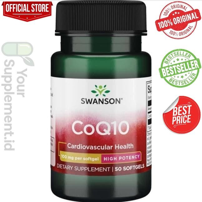 Swanson coq10 100 mg isi 100 softgel coenzyme q10 - Isi 50
