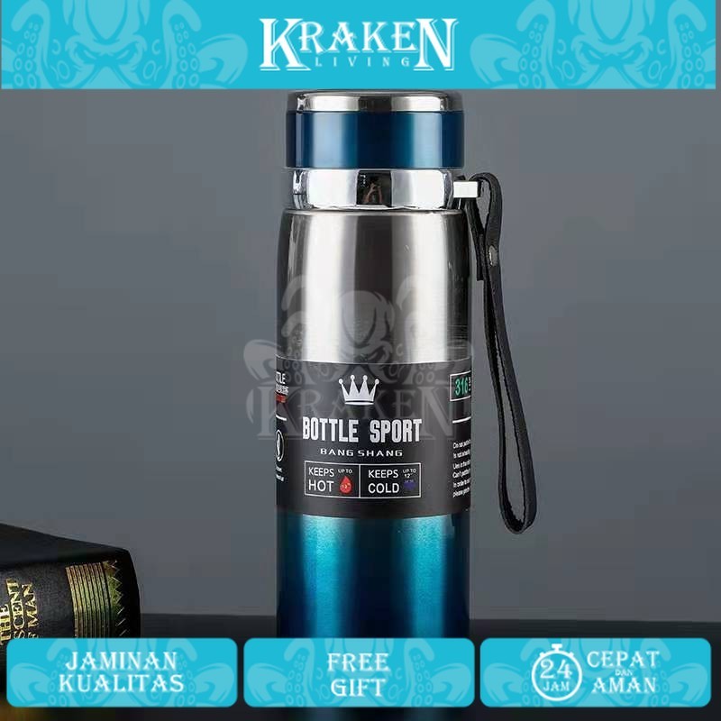 Termos Stainless Premium Panas Dingin 12 Jam 1000ML Termos Botol Minum Travel Hot Cold Thermos Kopi 