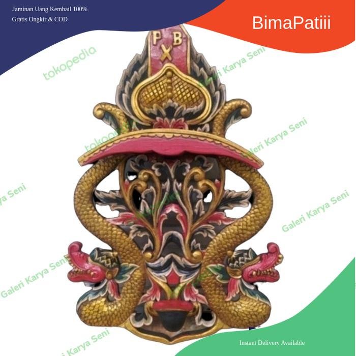 Blawong Keris Isi 3 Ukiran Naga Keraton Kombinasi Logo PB X Sungging CV11