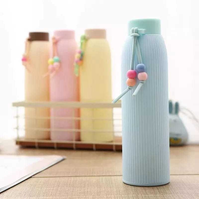 Botol labubu - Botol Macaron Manik Korea  | Tumbler Aesthetic Kaca Korea