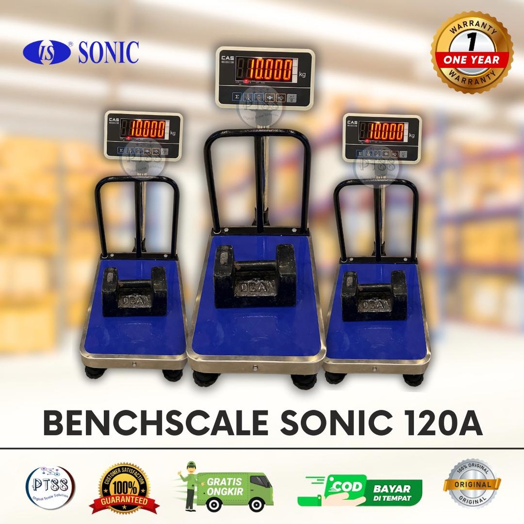 Timbangan Digital 50Kg, 60Kg, 80Kg, 100Kg x 1Gram / Timbangan Barang CAS CI-120A 50Kg, 60Kg, 80Kg,10