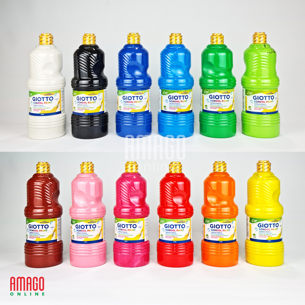 

GIOTTO School Paint 1000 ml Cat Air Cat Poster Lukis Sekolah 1 liter pilih warna