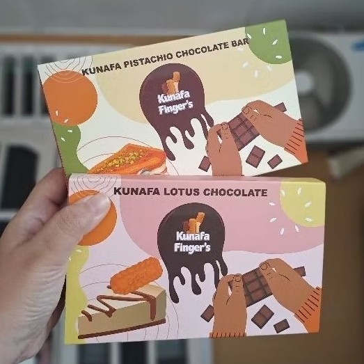 

Cokelat Dubai Viral versi Kunafa Finger's asli handcarry Malaysia