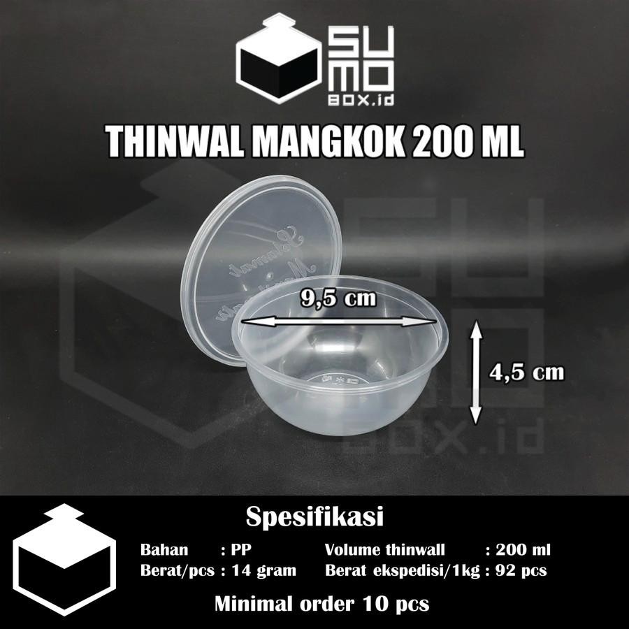 (ISI 25PCS) Thinwall Sumobox Mangkok Bulat 200ml