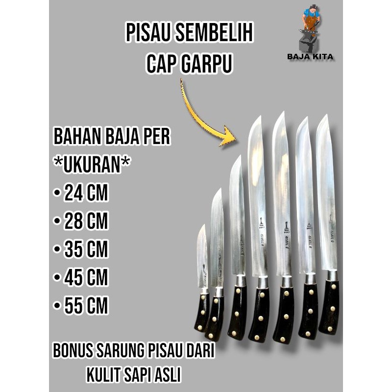 pisau sembelih pisau dapur cap garpu originalCO