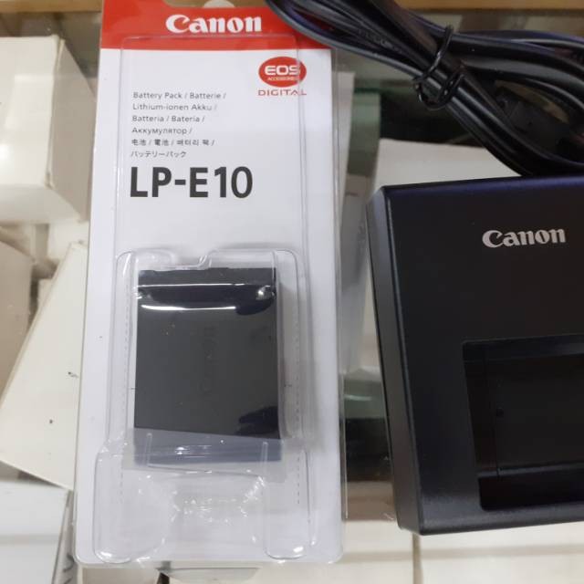 Baterai dan charger kamera canon eos 1100D 1200D 1300 DCO
