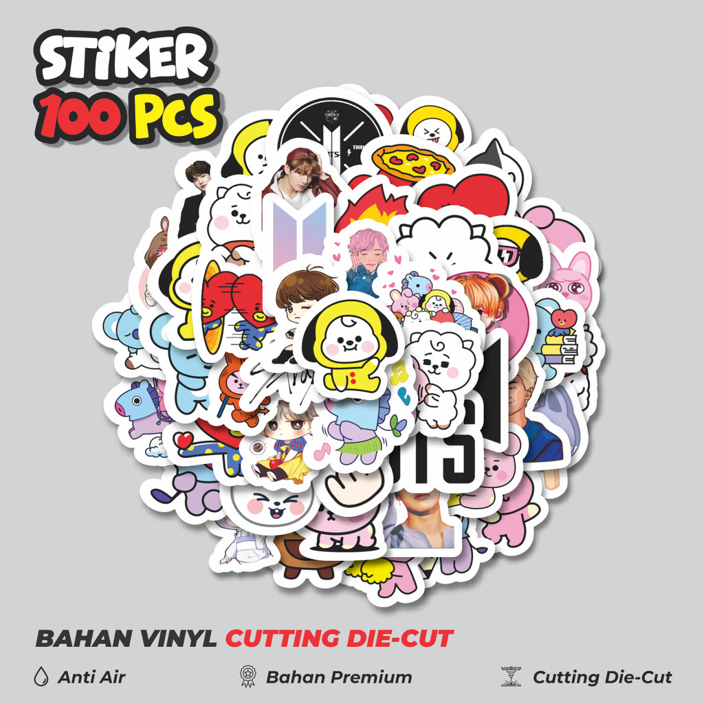 

Terbaru! 50 pcs Stiker Kpop Dekorasi Lucu Kreatif untuk Notebook, Skateboard, HP