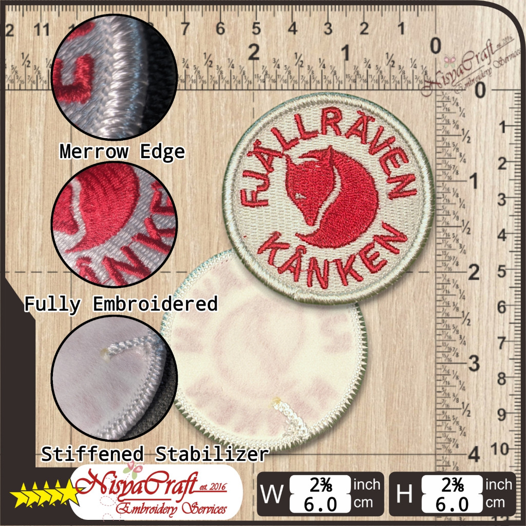 NCEP0201-0011- FjallRaven Kanken - Iron On Sew On Emblem Patch Bordir BORDIR KLATEN