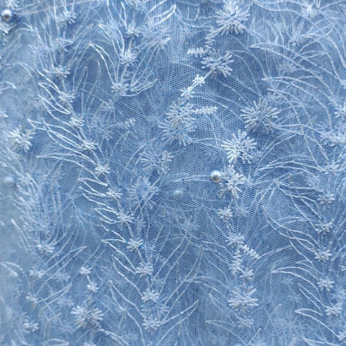 Kain Brokat Tile Motif Salur Bunga Cantik - No 12