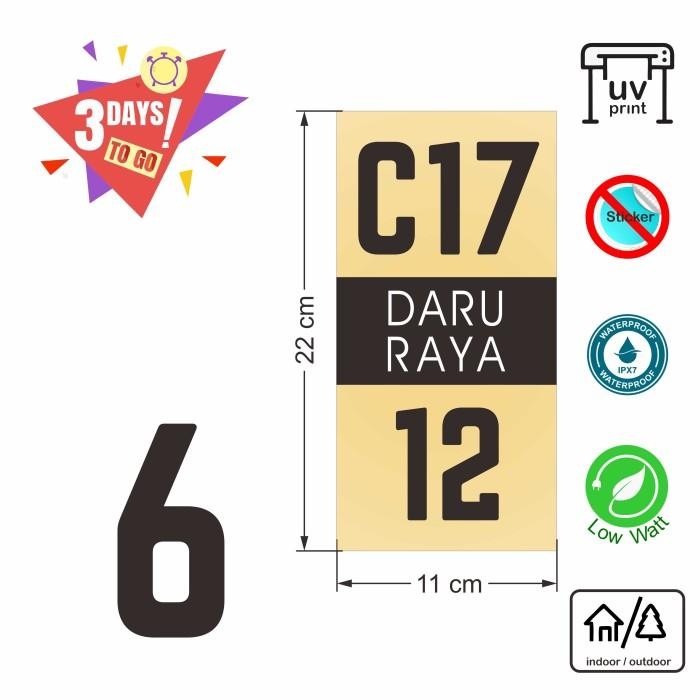 Nomor Rumah LED Acrylic - Model 6