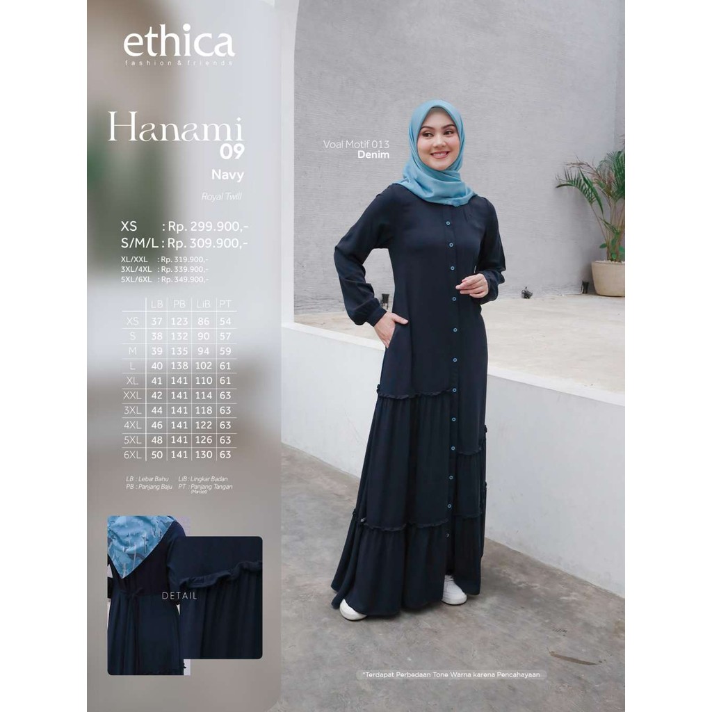 ETHICA GAMIS DEWASA  HANAMI 09  NAVY